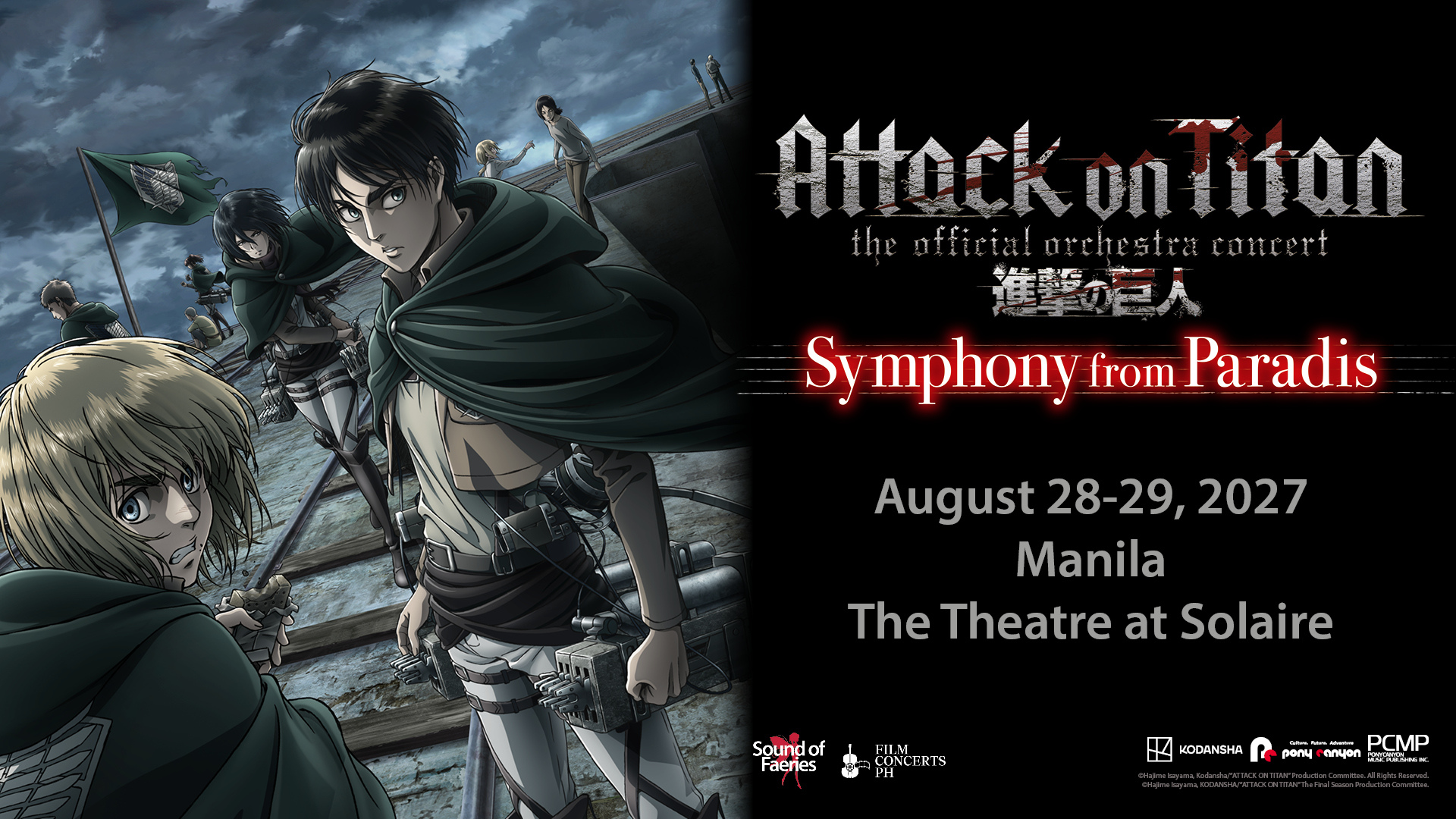 Attack on Titan: Symphony from Paradis is Coming to Manila in August 2027