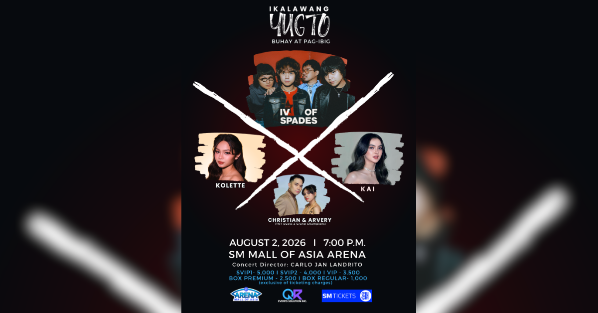 IV of Spades Returns to MOA Arena for ‘Ikalawang YUGTO: Buhay at Pag-Ibig’ with Kai Montinola, Kolette Madelo, Arvery Lagoring and Christian Tibayan